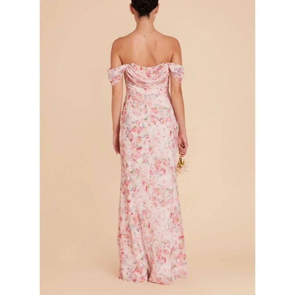 NWT Birdy Grey Mira Dress in Chiffon Pink Falling Petals